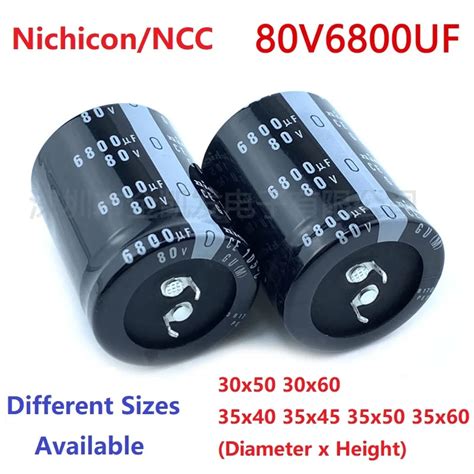 2Pcs Lot Japan Nichicon NCC 6800uF 80V 80V6800uF 30x50 30x60 35x40