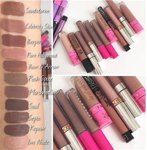 Nude Brown Liquid Lipstick Comparison Swatches Makeup Swatches Lipstick Flawless Makeup