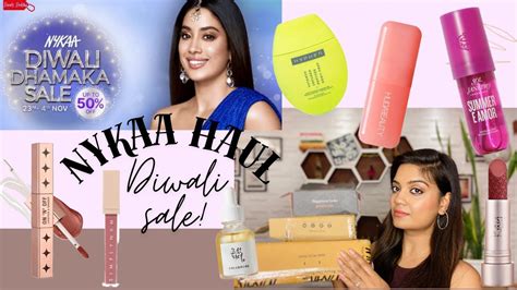 Huge Nykaa Haul Diwali Dhamaka Sale Makeup Upto Off