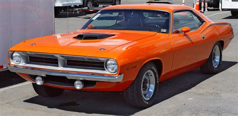 1970 Plymouth Hemi Cuda Orange Front Angle