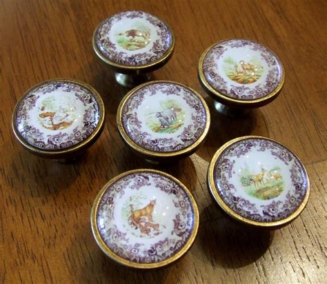 Set Of 6 Spode Woodland China Pattern Themed Glass Domed Photo Etsy