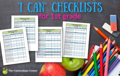 First Grade Ccss And I Can Checklists The Curriculum Corner 123