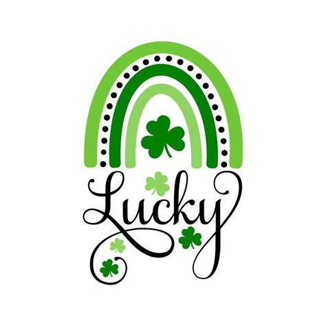 St Patricks Day Rainbow Svg Lucky Rainbow Svg Digital Etsy