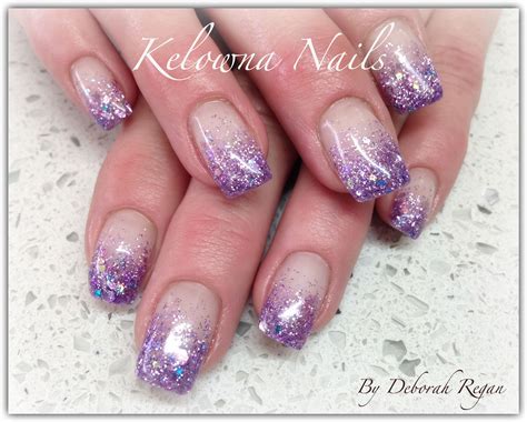 Pin By Erin Inglis On Gel Nail Designs Purple Glitter Nails Purple Nail Designs Nail Designs