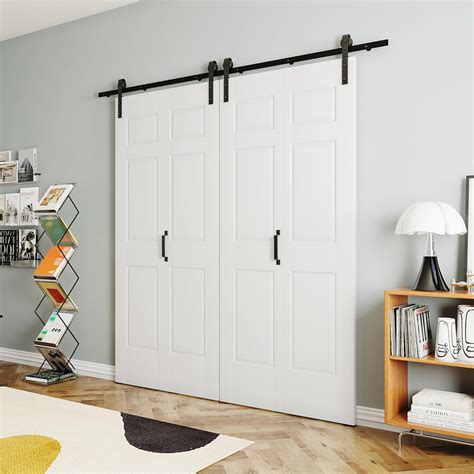 Amazon SOLRIG Bi Fold Sliding Barn Door 72 36 X2 X 84 6 Panel