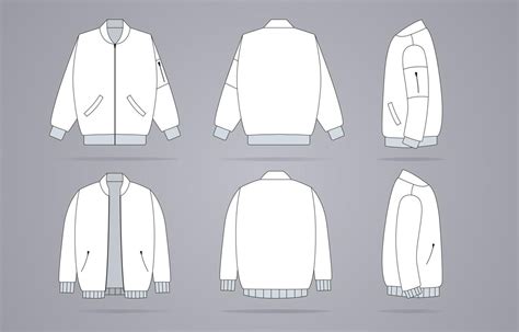 Clothing White Jacket Template Fashion Design Template Fashion Design Sketches Letterman