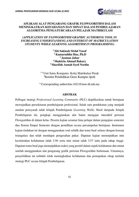 (PDF) APLIKASI ALAT PENGARANG GRAFIK FLOWGORITHM DALAM MENINGKATKAN KEFAHAMAN DAN MINAT DALAM ...