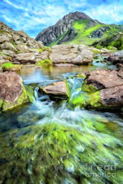 Tryfan Mountain Stream Art Photograph By Adrian Evans Pixels