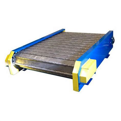 TMI Stainless Steel Slat Chain Conveyor Material Handling Capacity