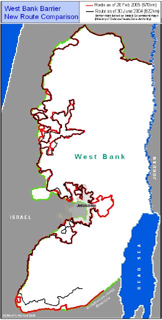 West Bank Barrier Map