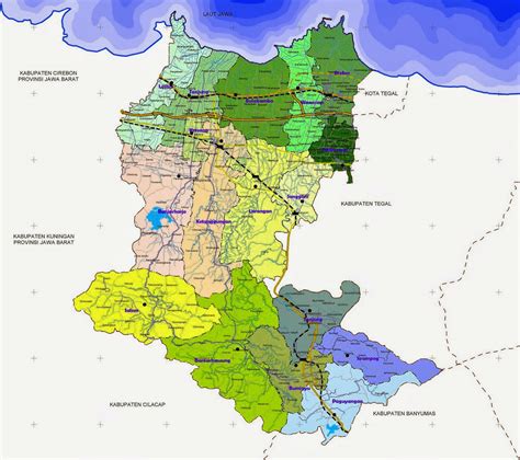 Peta Kabupaten Brebes Lengkap 17 Kecamatan Sejarah Negara Com