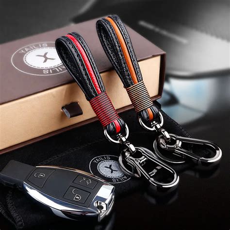 New Leather Car Key Ring Keychain Keyring Key Holder Fit For Bmw