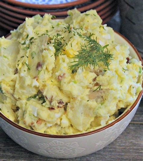 Potato Salad Recipe ~ easy recipe with eggs, bacon, mayo ~ A Gouda Life