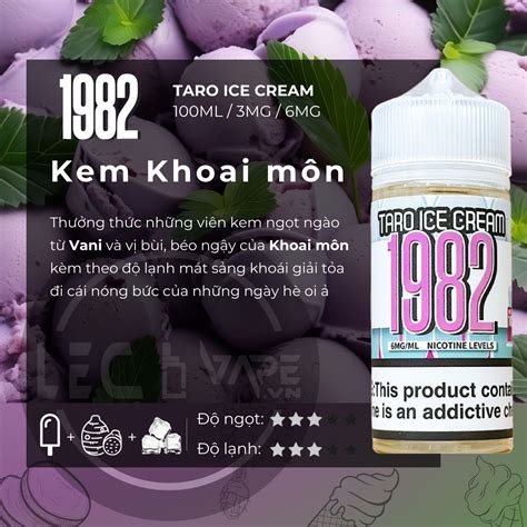 Taro Ice Cream Kem Khoai M N L Nh Lec Vape