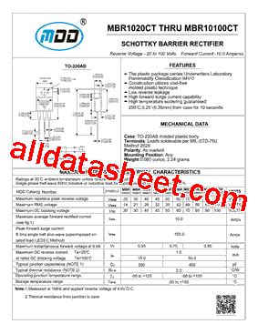 Mbr Ct Datasheet Pdf Microdiode Electronics Jiangsu Co Ltd