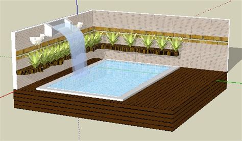 Piscina Con Cascada Para Sketchup 304 46 KB