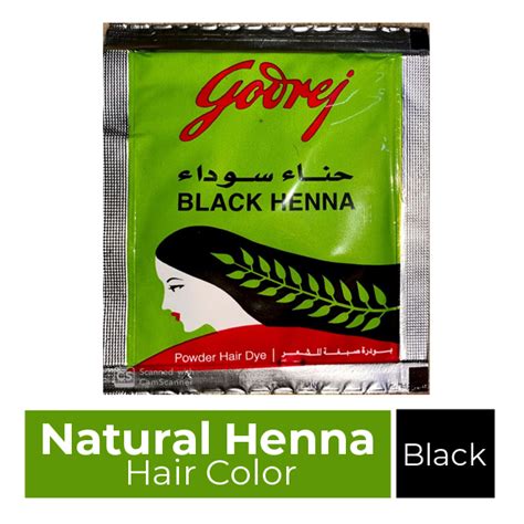 Godrej Natural black henna Powder Hair Dye Color Single Satchay ...