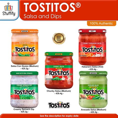 TOSTITOS Salsa And Dips Creamy Spinach Salsa Con Queso Avocado Salsa