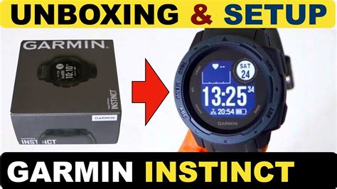 Garmin Instinct GPS Watch Unboxing Initial Setup YouTube