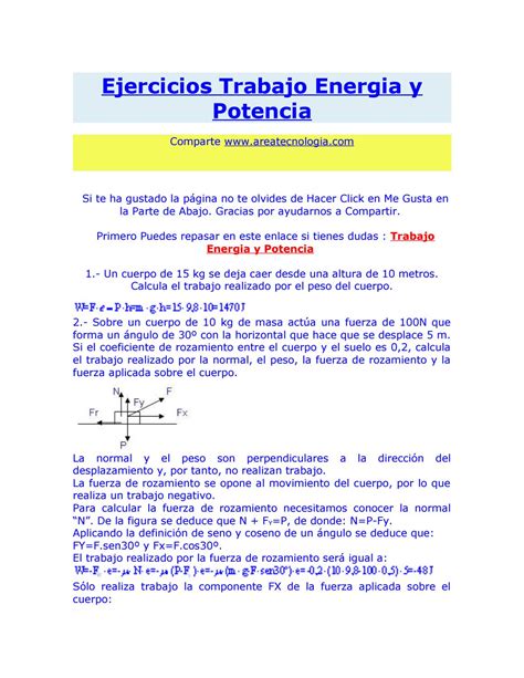 Ejercicios Trabajo Energia Y Potencia By Sergio Issuu