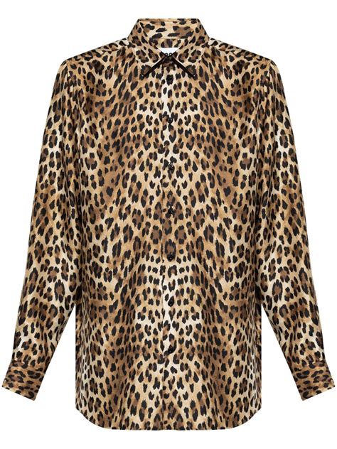 Moschino Leopard Print Shirt Brown Farfetch