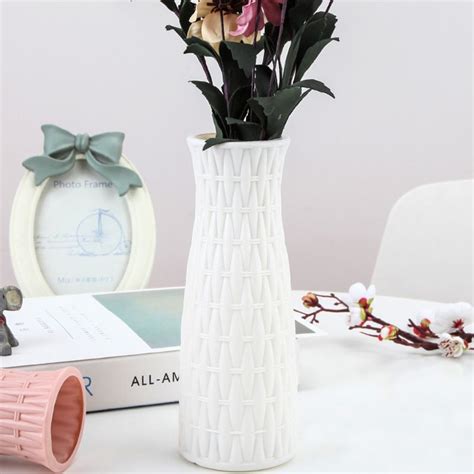 Nordic Plastic Vase Imitation Ceramic Flower Pot Tabletop Arrangement