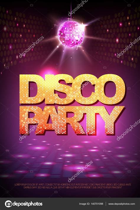 Disco ball background. Disco party poster. Neon Stock Vector by ...