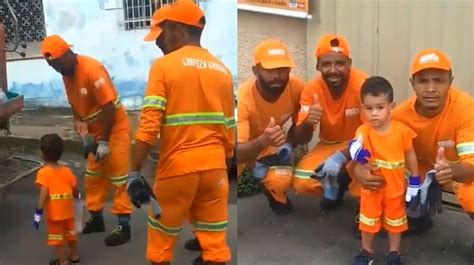 VIDEO Niño fanático de recolectores de basura se disfraza como ellos