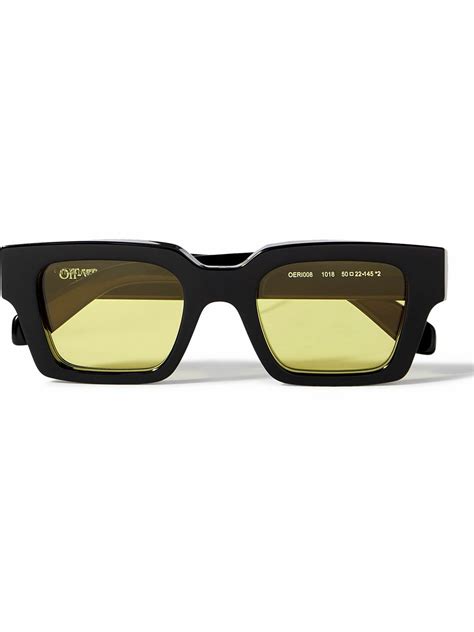 Off White Virgil Square Frame Acetate Sunglasses Off White