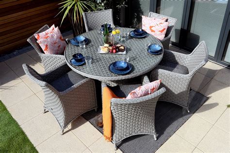 Supremo Amalfi 6 Seat Dining Set Garden Furniture Tong Garden Centre