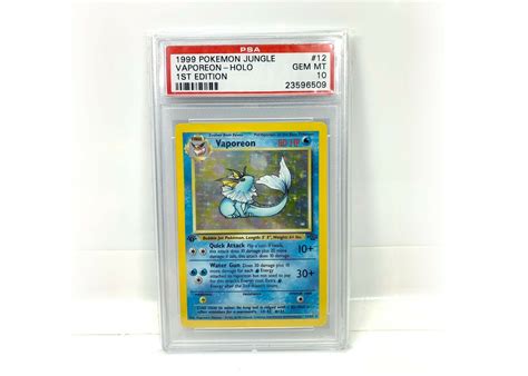 Mavin Pokemon Card St Edition Holofoil Vaporeon Jungle Set Psa