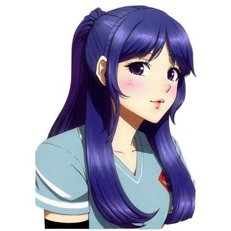 Download Anime Girl With Purple Hair Png Hvn54