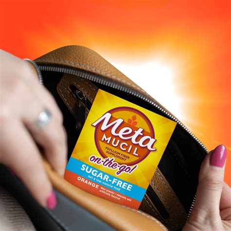 Metamucil On The Go suplemento de fibra de cáscara de psyllium fibra