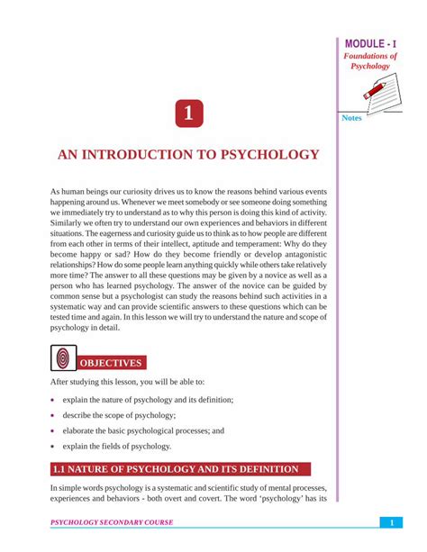 PDF AN INTRODUCTION TO PDF FileMODULE I Foundations Of Psychology