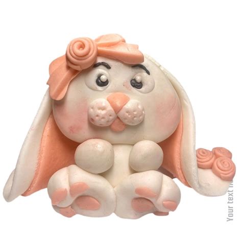 Fondant Baby Bunny Cake Topper Baby Bunny Cake Topper Baby Shower