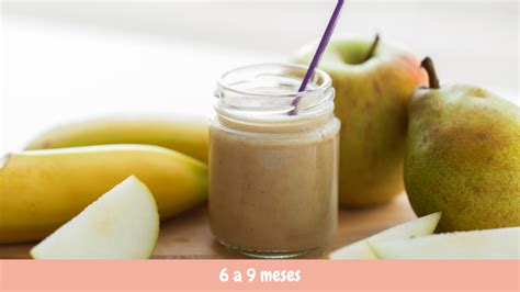 Compota de plátano y pera Recetas para bebes