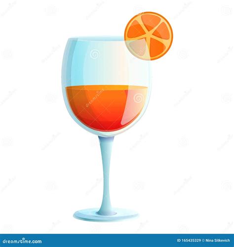 Icono De Cóctel De Fruta Naranja Estilo Caricatura Ilustración Del