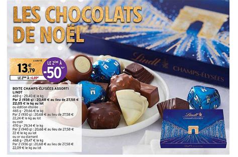 Promo Boîte Champs élysées Assorti Lindt chez Intermarché iCatalogue fr