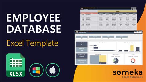 Employee Database Excel Template | HR Employee Data Sheet