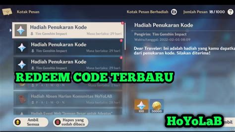 Redeem Code Terbaru Februari 2022 Genshin Impact YouTube