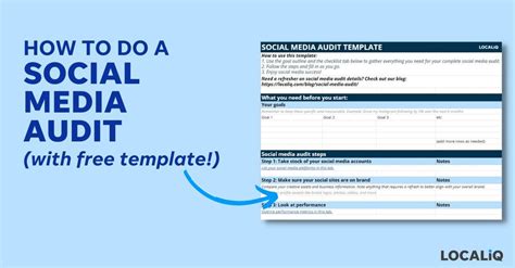 How To Do A Social Media Audit Fast Free Template Localiq