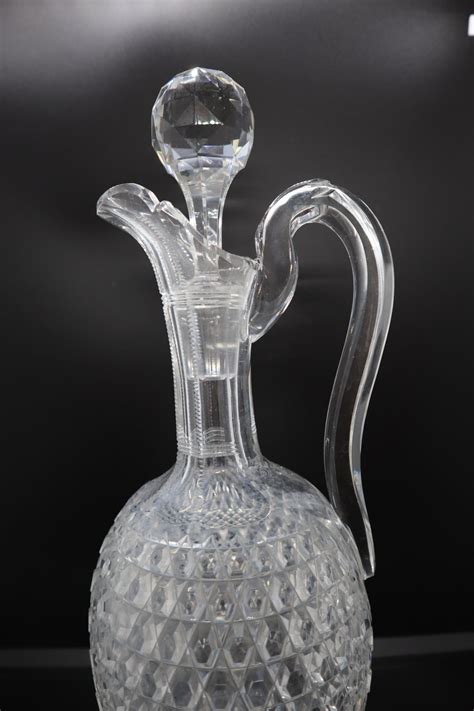 Cut Crystal Wine Decanter With Handle Montgomery Antiques And Interiors