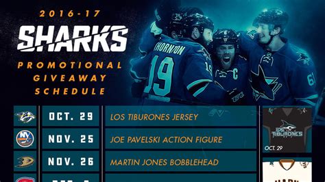 San Jose Sharks unveil 2016-17 promotional schedule - Fear The Fin