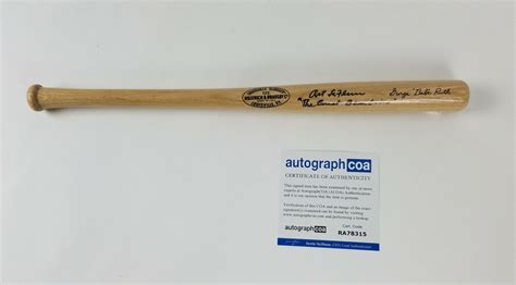 Sandlot Babe Ruth Art LaFleur Autographed Signed 18" Mini Baseball Bat ACOA Collectible ...