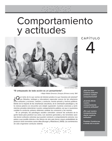 Cap 4 Comportamiento Y Actitudes C A P Í T U L O 4 Comportamiento Y