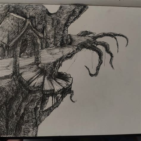 Inktober2023day16 dark tree by Asceom on DeviantArt