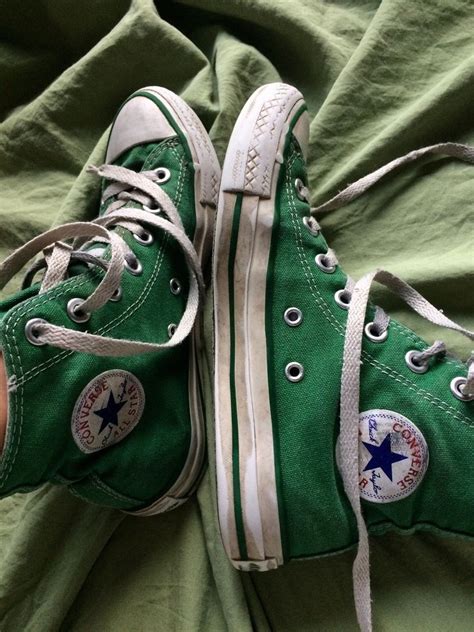 Green Converse Swag Shoes Green Converse Aesthetic Shoes