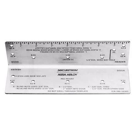 MTK 32 62 Metal Marking Template Securitron