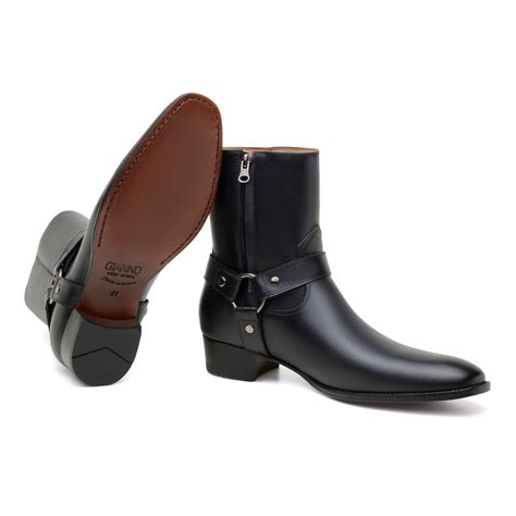 Bota Imperia Harness Masculina Preta Gianno