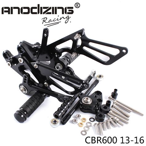 La Cnc Aluminio Motocicleta Rearsets Ajustable Trasero Pie Clavijas